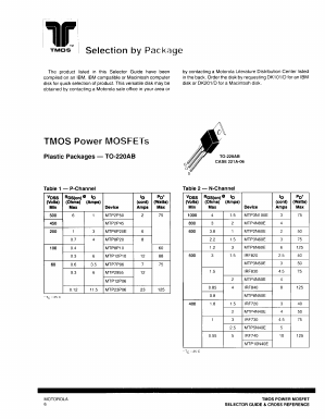 MTP6P20ET Datasheet PDF Motorola => Freescale