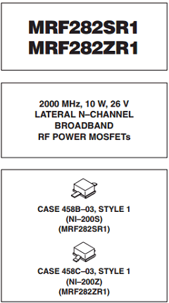 MRF282SR1 Datasheet PDF Motorola => Freescale