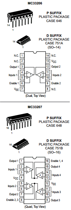MC33206D Datasheet PDF Motorola => Freescale
