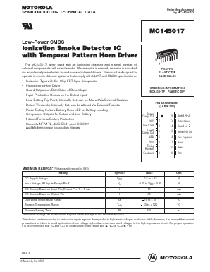 MC145017 Datasheet PDF Motorola => Freescale