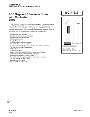 MC141535T Datasheet PDF Motorola => Freescale