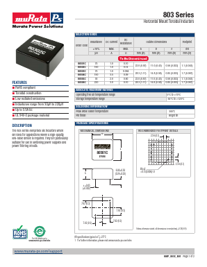 80305C Datasheet PDF Murata Power Solutions