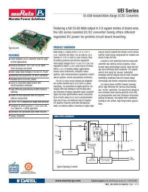UEI-15/5-Q12P-C Datasheet PDF Murata Power Solutions