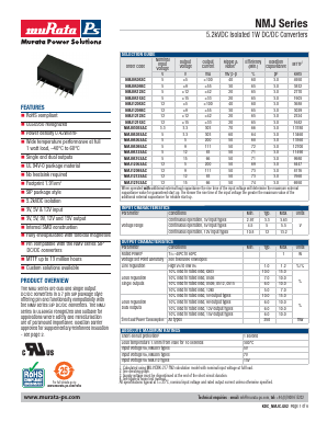 NMJ0303SAC Datasheet PDF Murata Power Solutions