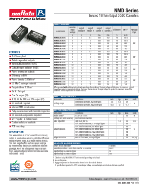 NMD050505DC Datasheet PDF Murata Power Solutions