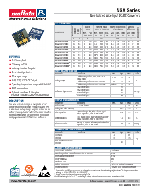 NGA10S15050DEC Datasheet PDF Murata Power Solutions