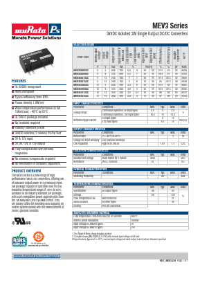 MEV3S1215SC Datasheet PDF Murata Manufacturing