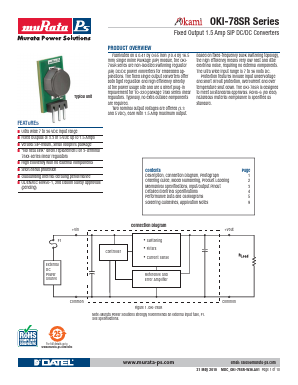 OKI-78SR5/1.5-W36-C Datasheet PDF Murata Manufacturing