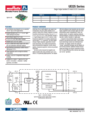UEI25-033-D48 Datasheet PDF Murata Manufacturing