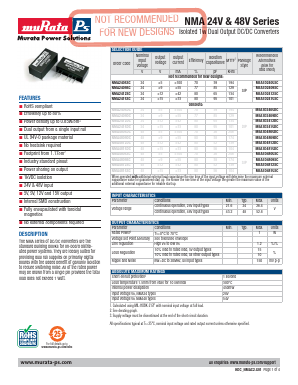 NMA2405DC Datasheet PDF Murata Manufacturing