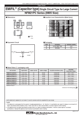 NFM21PC104R1E3B Datasheet PDF Murata Manufacturing