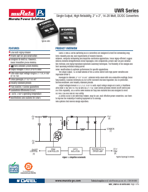 UWR-15/1300-D48A-C Datasheet PDF Murata Manufacturing
