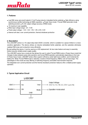 LXDC3EP33F-204 Datasheet PDF Murata Manufacturing