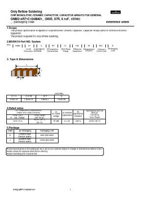 GNM214R71C104MA01 Datasheet PDF Murata Manufacturing