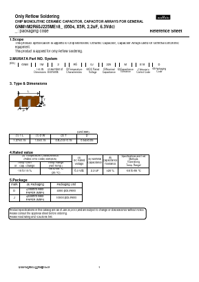 GNM1M2R60J225ME18 Datasheet PDF Murata Manufacturing