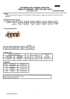 GNM2145C1H680KD01 Datasheet PDF Murata Manufacturing