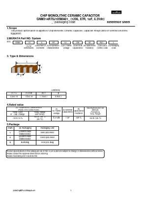 GNM314R70J105MA01 Datasheet PDF Murata Manufacturing