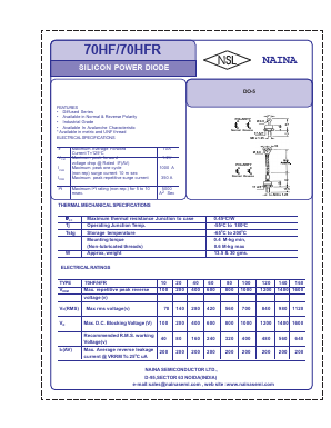 70HF120M Datasheet PDF Naina Semiconductor ltd.