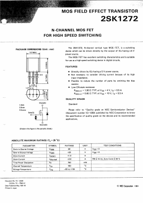 2SK1272 Datasheet PDF NEC => Renesas Technology