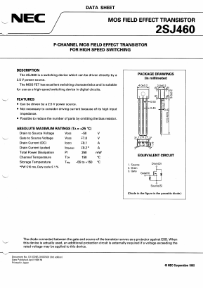 2SJ460(M) Datasheet PDF NEC => Renesas Technology