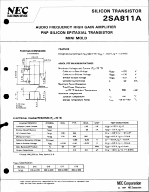 2SA811A-T2B Datasheet PDF NEC => Renesas Technology