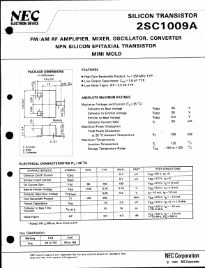 2SC1009A-FA3 Datasheet PDF NEC => Renesas Technology