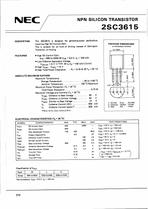 2SC3615M Datasheet PDF NEC => Renesas Technology