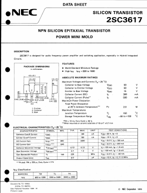 C3617 Datasheet PDF NEC => Renesas Technology
