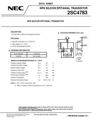 2SC4783-L7-A Datasheet PDF NEC => Renesas Technology