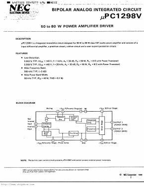 UPC1298V Datasheet PDF NEC => Renesas Technology