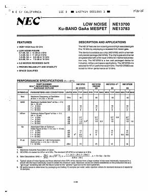 NE13700 Datasheet PDF NEC => Renesas Technology