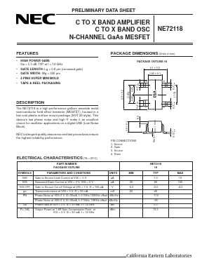 NE72118 Datasheet PDF NEC => Renesas Technology