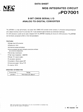 UPD7001C Datasheet PDF NEC => Renesas Technology
