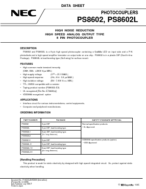 PS8602L-E3 Datasheet PDF NEC => Renesas Technology