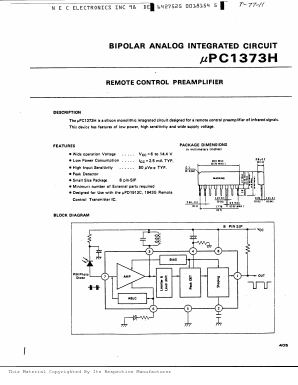 UPC1373H Datasheet PDF NEC => Renesas Technology
