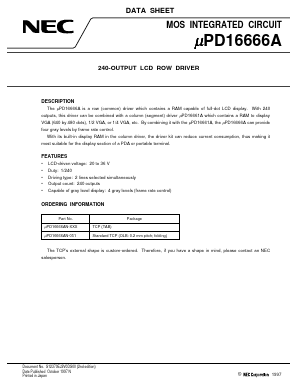 UPD16666A Datasheet PDF NEC => Renesas Technology