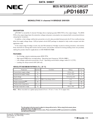 UPD16857 Datasheet PDF NEC => Renesas Technology
