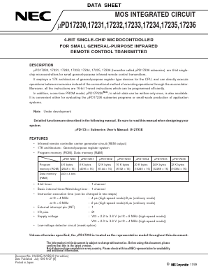 UPD17233MC-XXX-5A4-E1 Datasheet PDF NEC => Renesas Technology