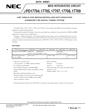 UPD17704 Datasheet PDF NEC => Renesas Technology