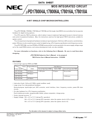 UPD178004A Datasheet PDF NEC => Renesas Technology