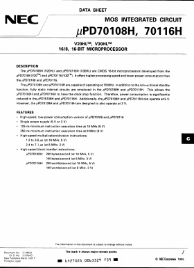 UPD70108HCZ-10 Datasheet PDF NEC => Renesas Technology