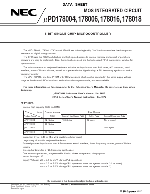 UPD178004GC-XXX-3B9 Datasheet PDF NEC => Renesas Technology