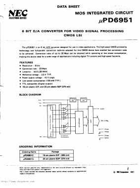 UPD6951 Datasheet PDF NEC => Renesas Technology