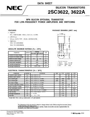 2SC3622 Datasheet PDF NEC => Renesas Technology