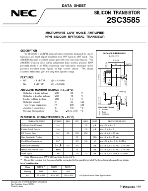 2SC3585-T2B Datasheet PDF NEC => Renesas Technology