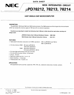UPD78213GC Datasheet PDF NEC => Renesas Technology
