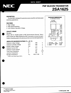 A1625L Datasheet PDF NEC => Renesas Technology