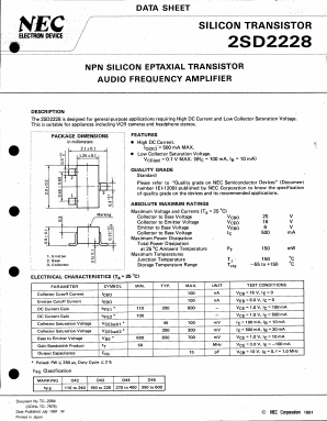 2SD2228D44 Datasheet PDF NEC => Renesas Technology