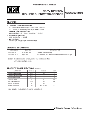 NESG3031M05-T1 Datasheet PDF NEC => Renesas Technology