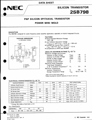 B798 Datasheet PDF NEC => Renesas Technology